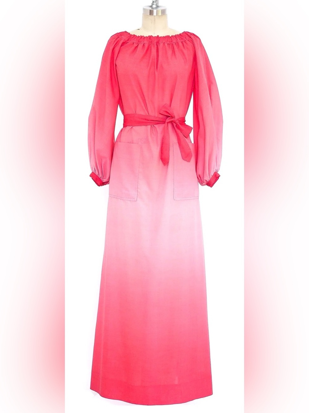 1970's Givenchy Ombré Maxi Dress
